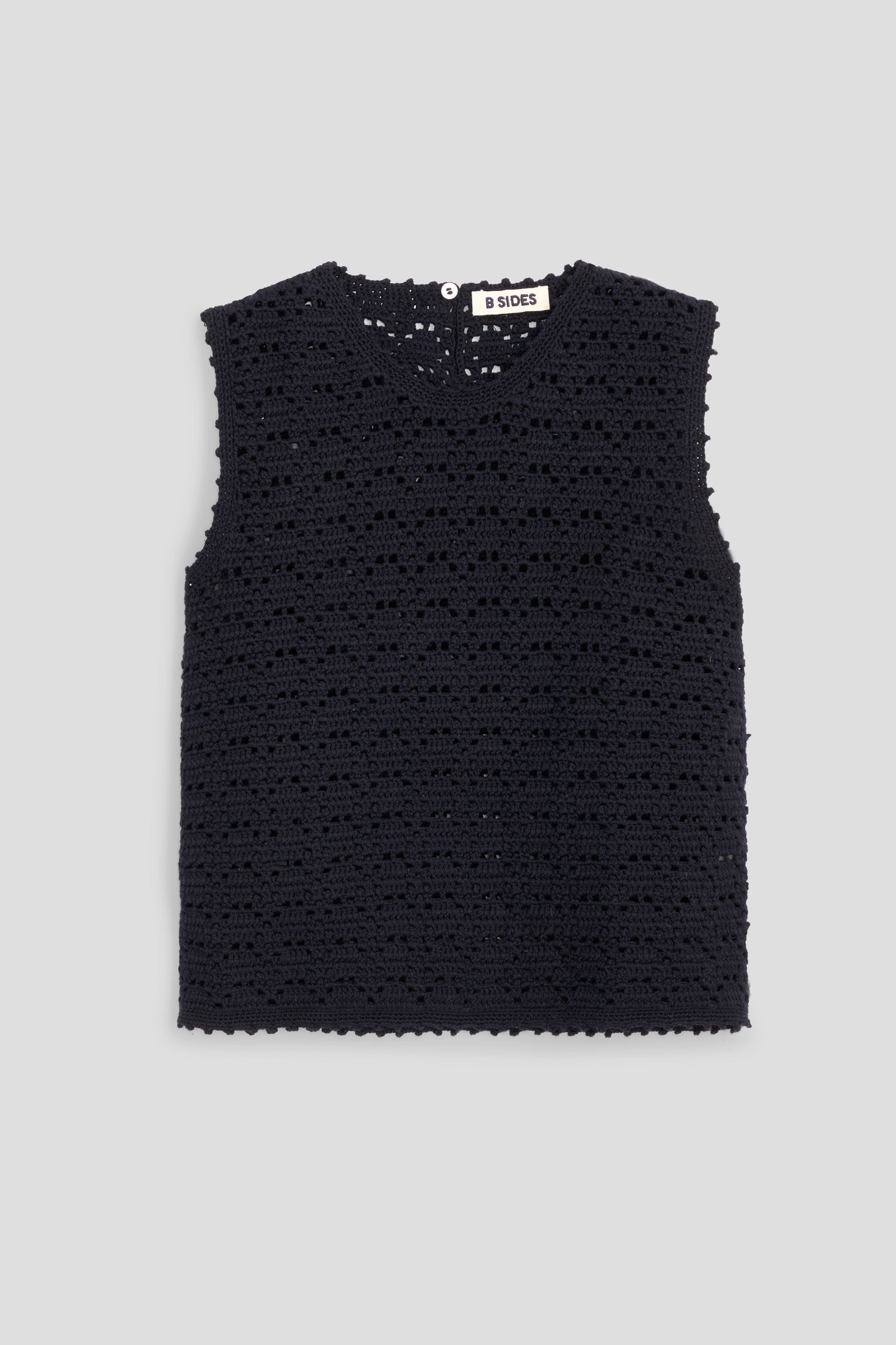 Joy Crochet Shell Navy