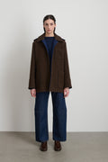 Tonne Wool Coat Marine/Brown Doubleface