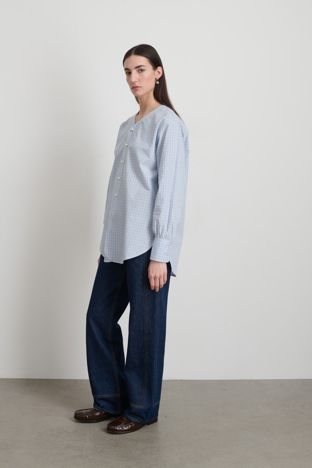 Pina Shirt Blue Plaid