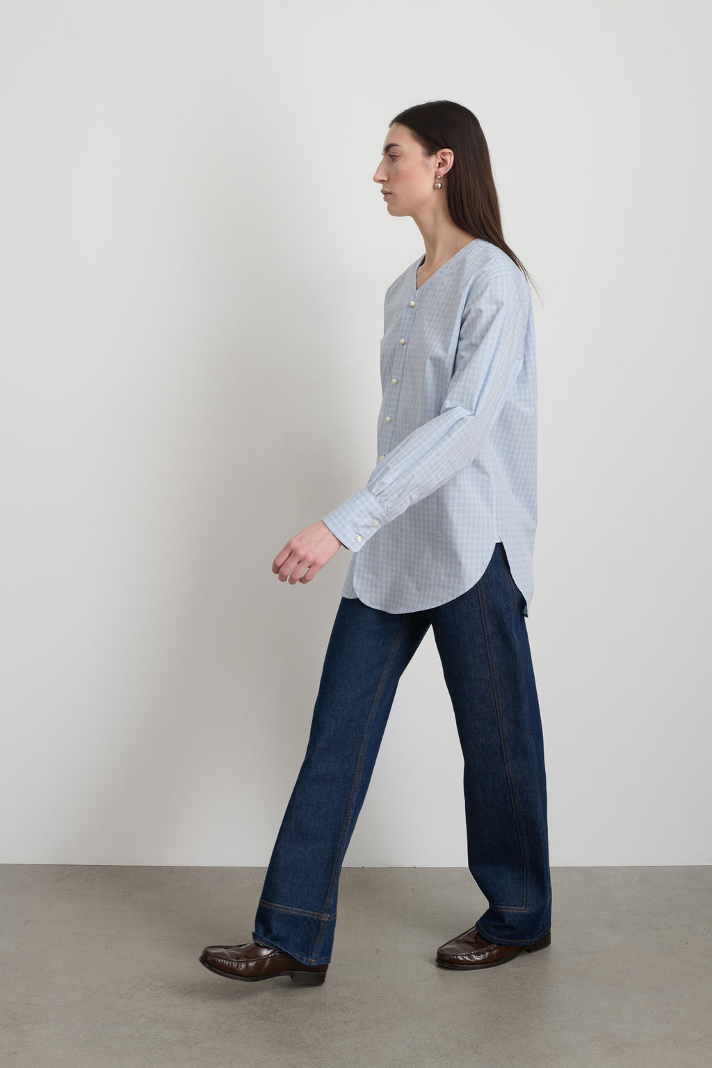 Pina Shirt Blue Plaid