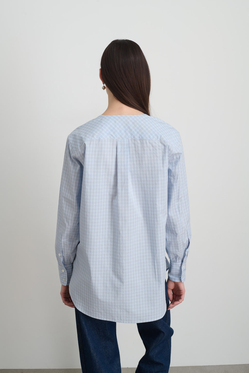 Pina Shirt Blue Plaid