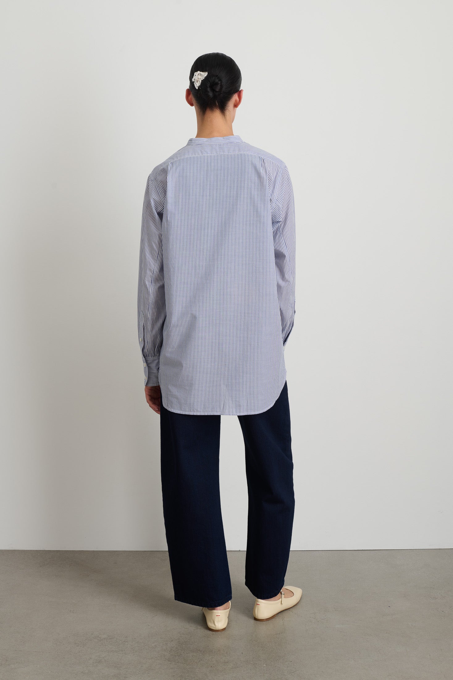 Marta Shirt Navy White Stripe