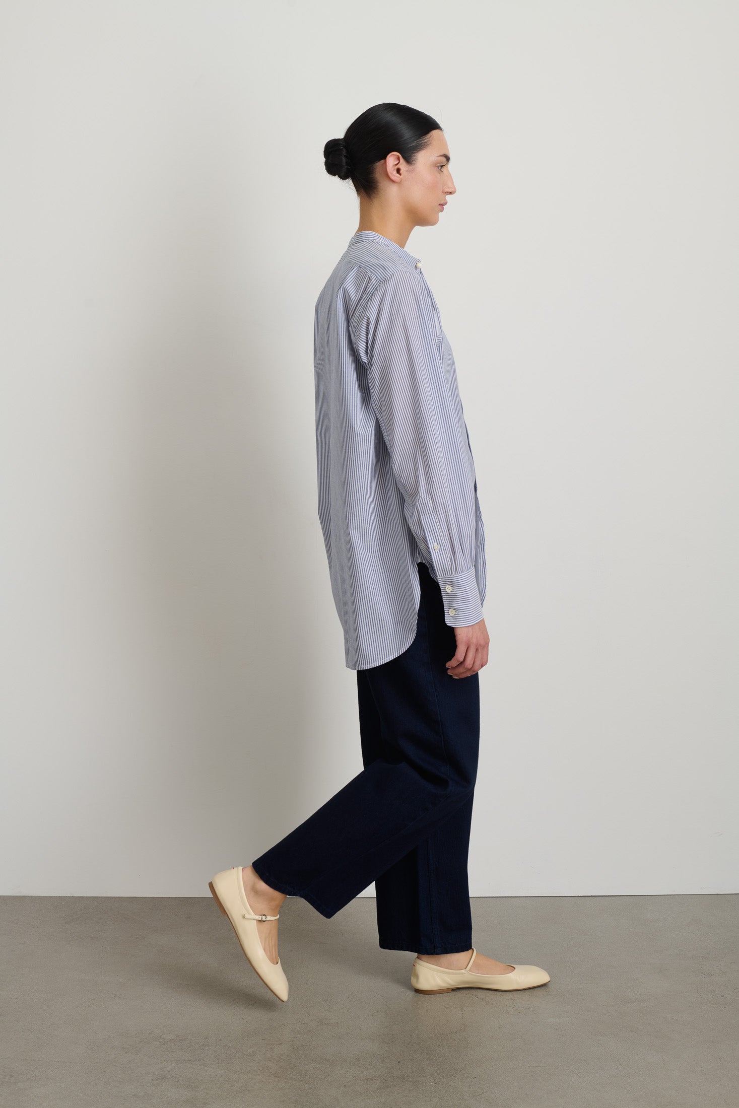 Marta Shirt Navy White Stripe