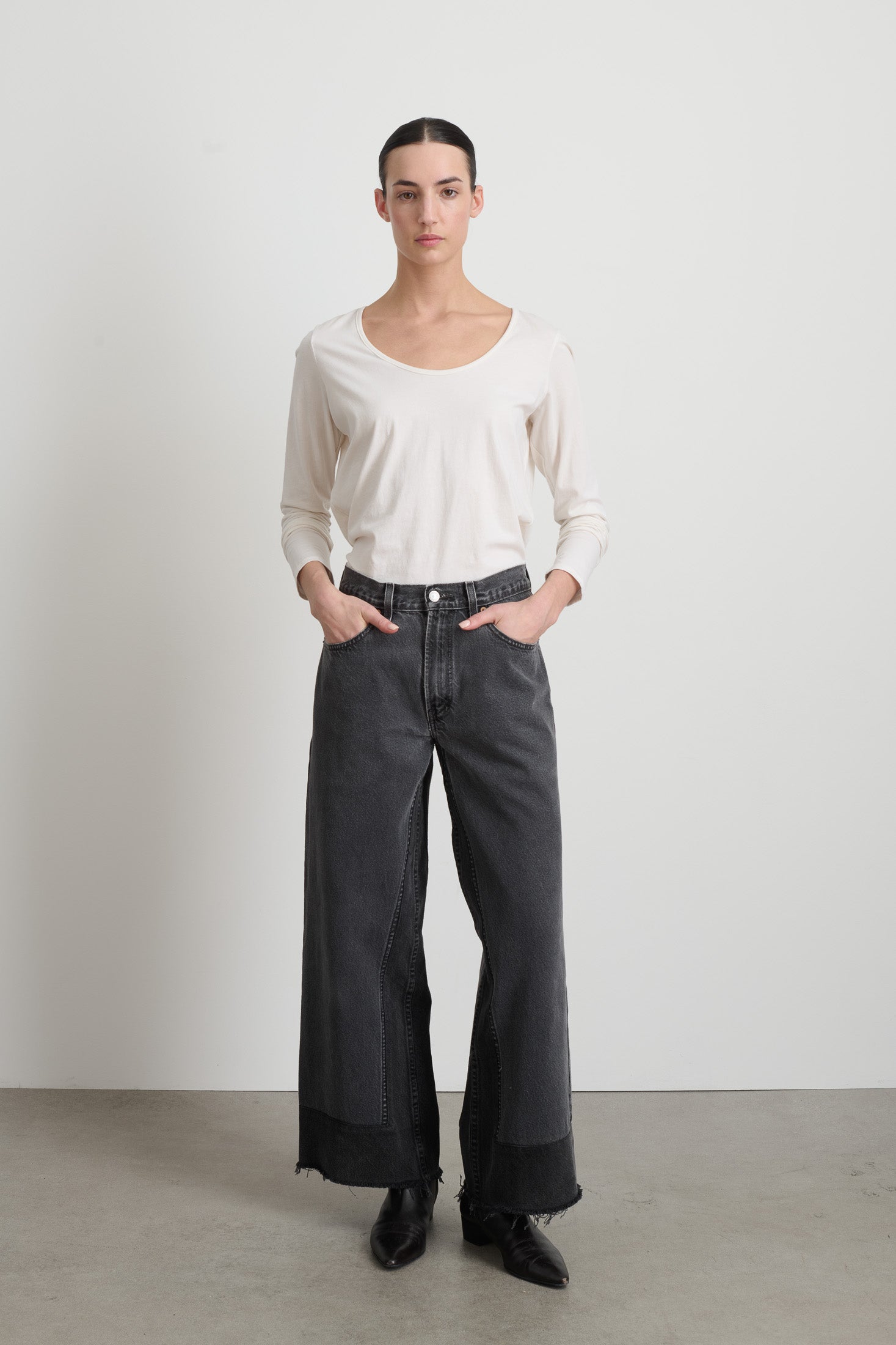 Reworked Vintage Culotte Vintage Black