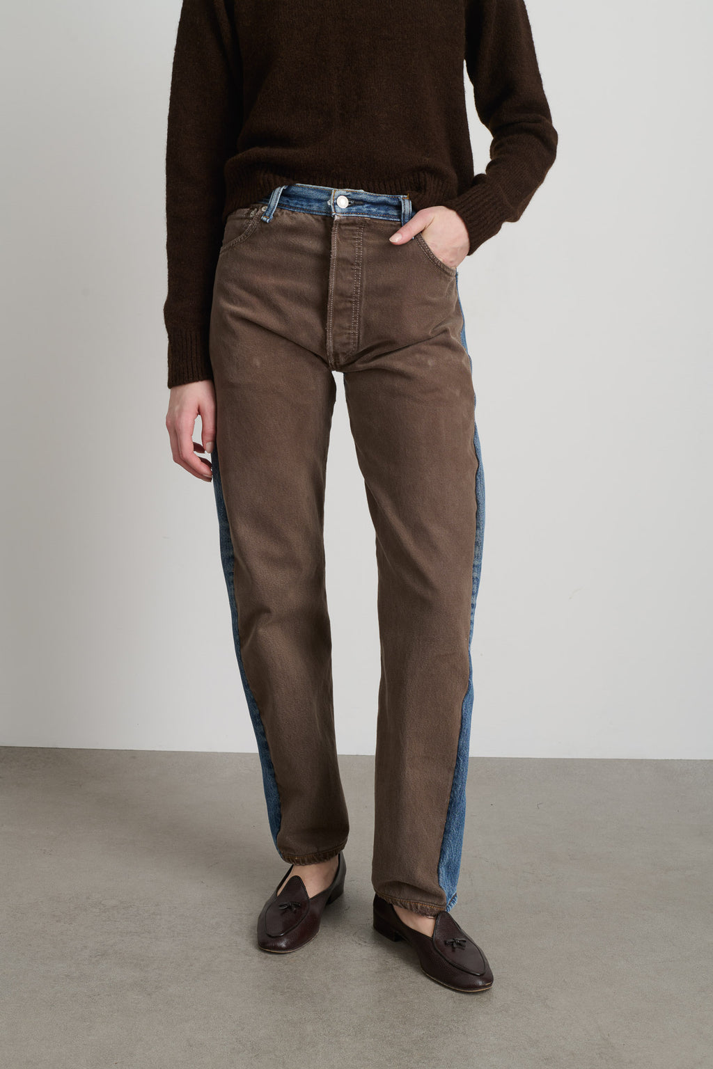 Vintage Straight Rework Halfsie Vintage Brown/Indigo