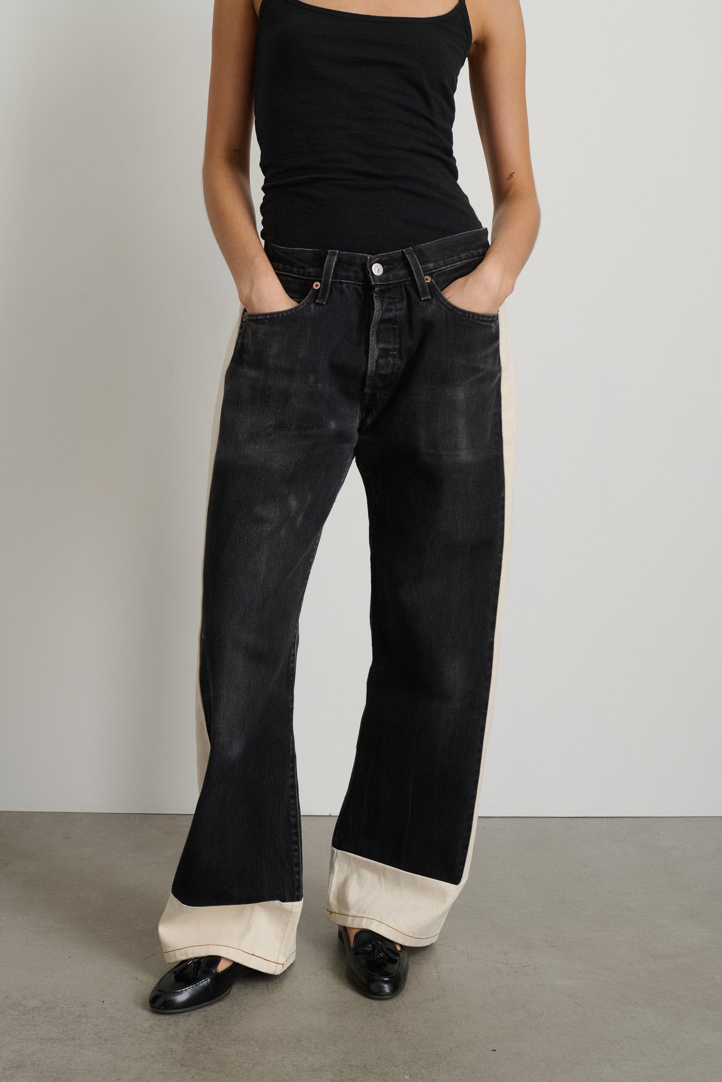 Reworked Slouch Vintage Black / Natural