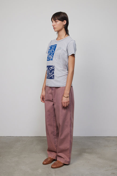 B SIDES Vintage Grey Heather Graphic Tee