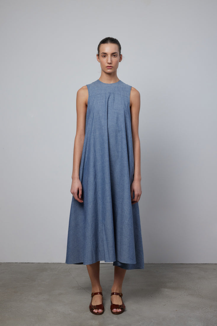 Ronis Dress Indigo Chambray