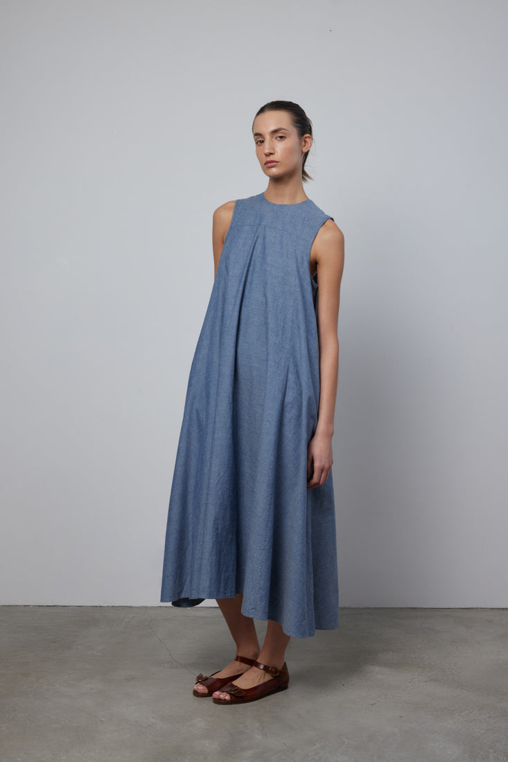 Ronis Dress Indigo Chambray