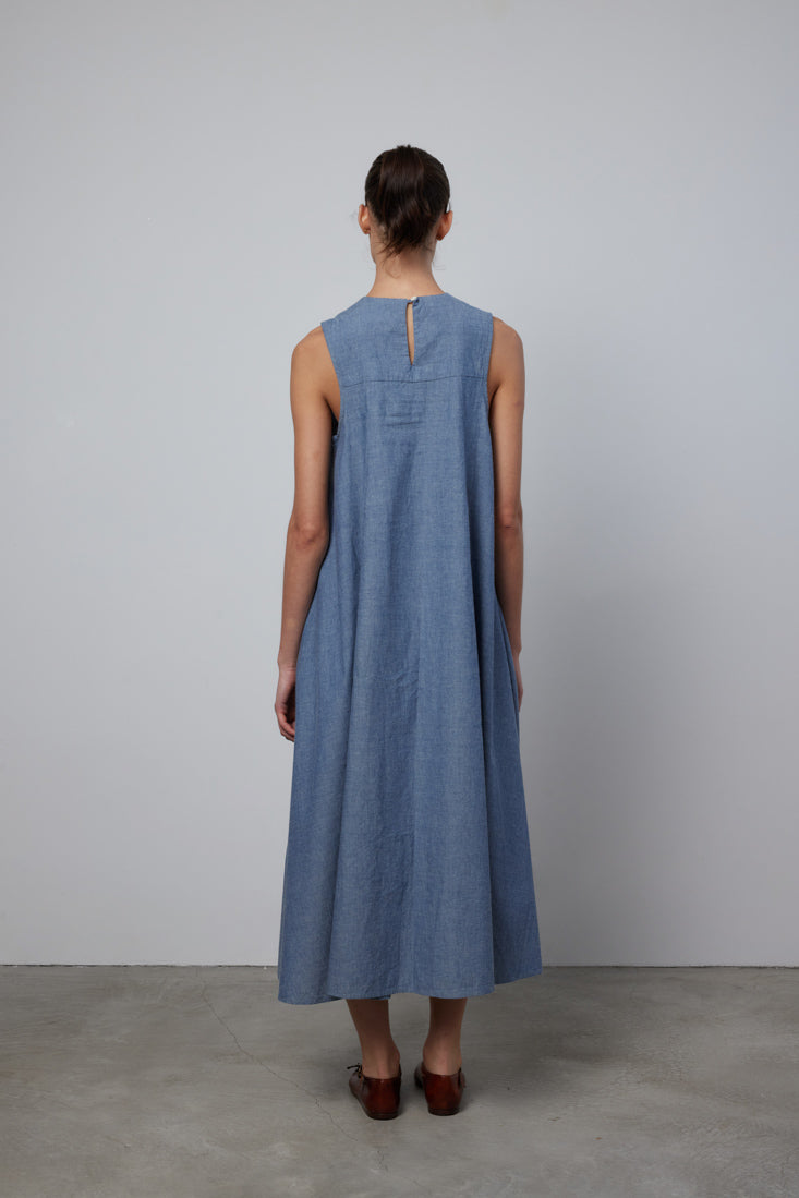 Ronis Dress Indigo Chambray