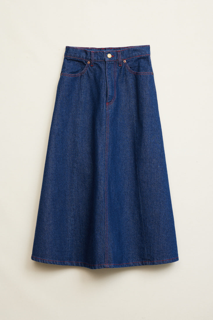【deres】first denim skirt Simone Simone / first denim skirt(INDIGO) – deres.online