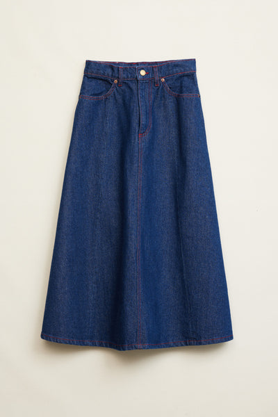 Simone Skirt Rinse Indigo - Women | B Sides Jeans