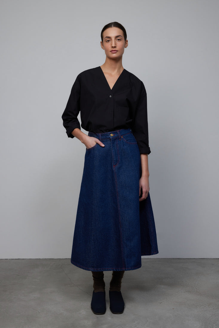 Simone Skirt Rinse Indigo