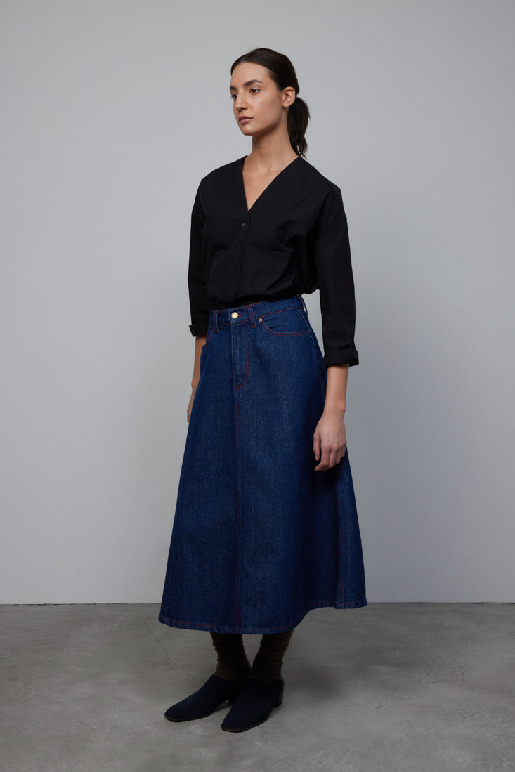 Simone Skirt Rinse Indigo