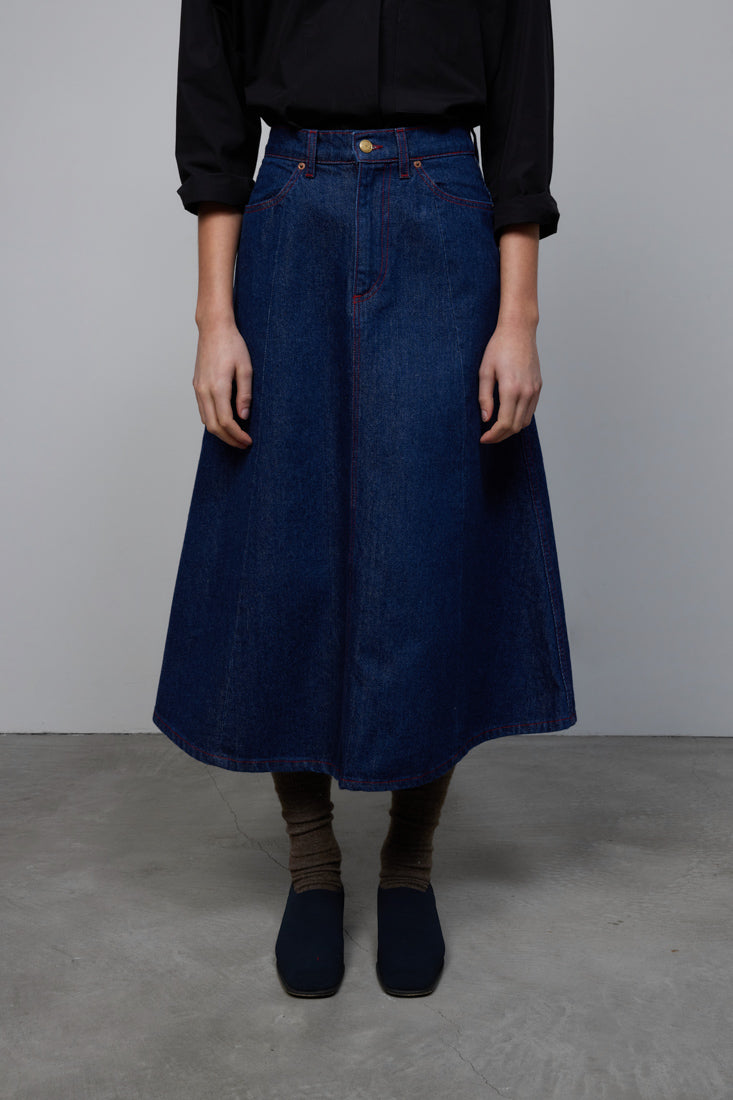 Simone Skirt Rinse Indigo